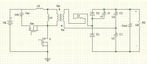 2. Block diagram implemented Power Supply Flyback converter with active clamp R-load TTL Logic Driver circuit PIC Micro-controller Figure 1.
