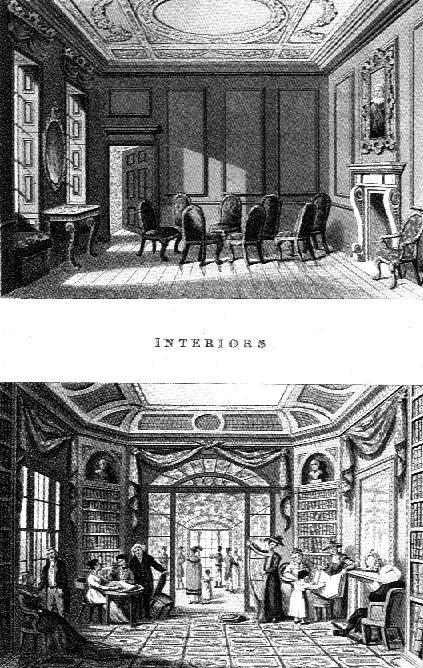 FIGURES 2 & 3. INTERIORS, BY HUMPHREY REPTON, FROM THE ENGLISH HOUSE, BY JAMES CHAMBERS, METHUEN LONDON LTD.