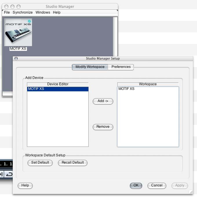 Click APPLY Click OK Launch the STUDIO MANAGER On the Cubase Toolbar click on DEVICES Select STUDIO MANAGER (shown at left). This will launch the Studio Manager host application within Cubase.