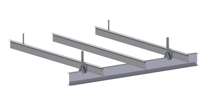 Typically the SureGrip Clamps are positioned side by side on the same WF beam as shown below.
