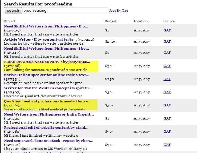 As you can see, there are some ads for skilled writers in the Philippines. In my experience, these are organizations that are typically looking for the absolute lowest cost.