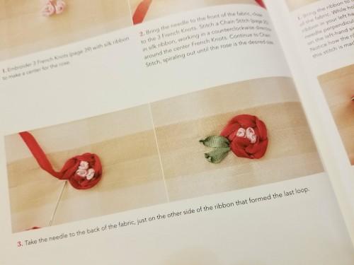 I m going to be on the hunt for some close for our new grand baby Lucy that would look good with a little ribbon embroidery on them. In the back of the book there are pages and page like this.