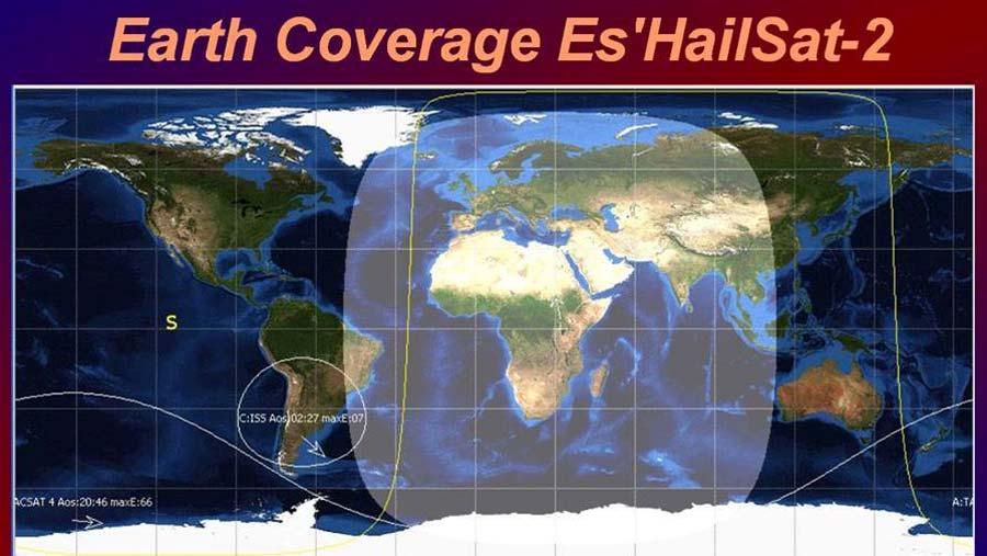 Geostationary Es HailSat-2 satellite is planned with Ham Radio transponders by Ken Konechy W6HHC As a result of a concept proposed by the Qatar Amateur Radio Society, the Es HailSat (the Qatar