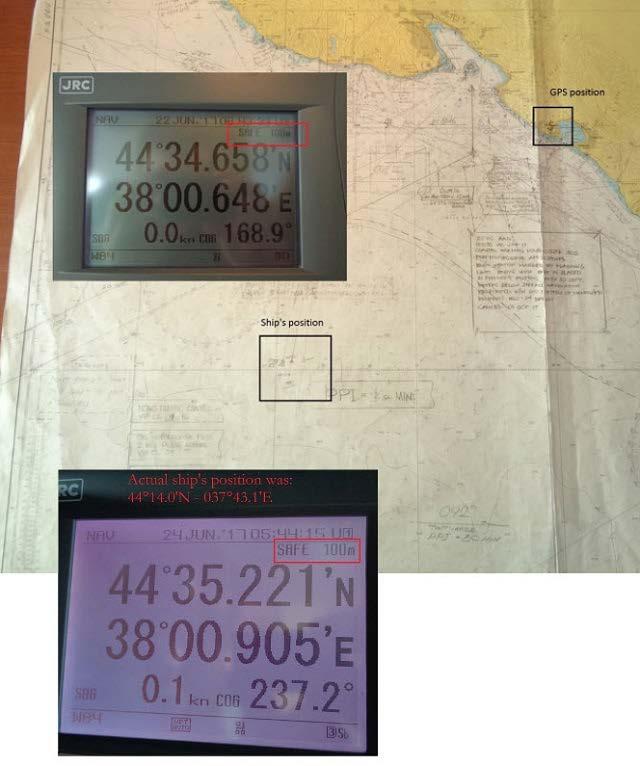 Black Sea incident (1/2) AIS and JRC GPS Display