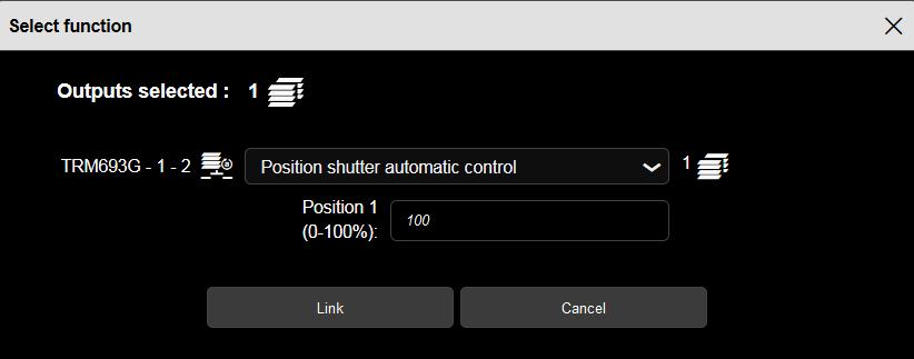 5 Shutter/blind automatic control - Automatic control shutter angle: Allows positioning a rolling shutter or blind to the desired height according to a value in % using