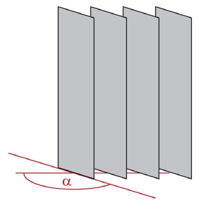 The slats then form an angle of 90 with the direction of travel from Shade fully open to Shade fully closed.