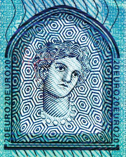 Portrait window Look - reverse When you look at the banknote against the light,