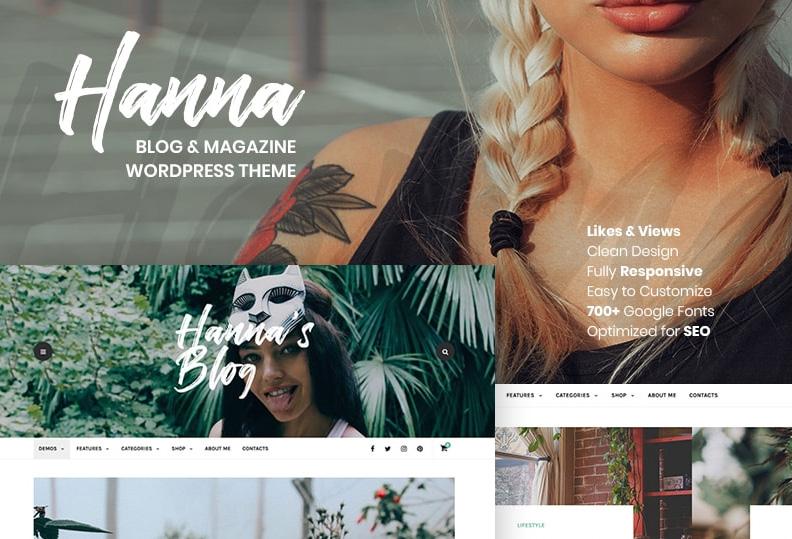 8 Hanna - A Beautiful Blog & Magazine WordPress Theme We do not recommend choosing a WordPress theme solely by looking at the picture.