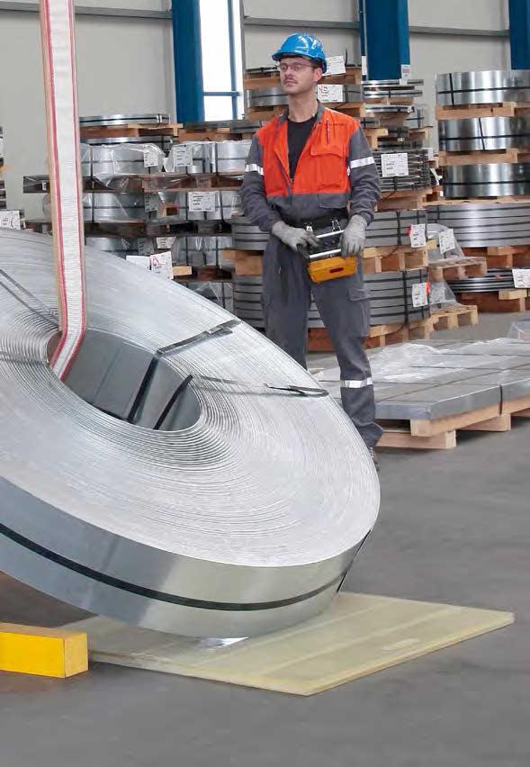 01.5 SECUTEX EDGE PROTECTORS Prevents uncontrolled slipping When no fixed installations such as turning tables are available, coils and large items of machinery are generally turned using a secutex