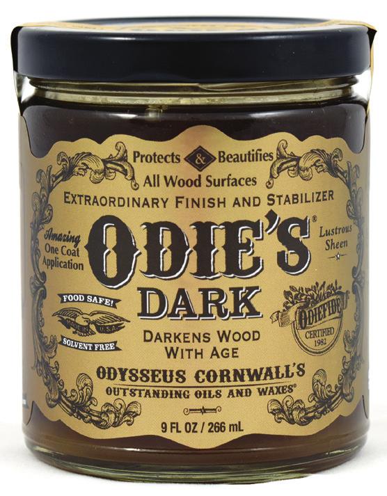 Color on Dark Woods Darkens with Age Made with naturally dark oils and waxes Darkens wood