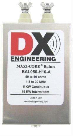 stresses on your equipment. Only DX Engineering baluns will deliver the power to your antenna with minimum loss and perform a perfect transition from balanced to unbalanced.