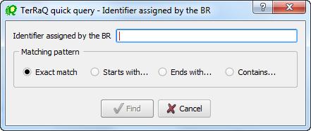 New format of the BR IFIC DVD Query and consult : TerRaQ Quick Queries (2/3) - Identifier assigned by the