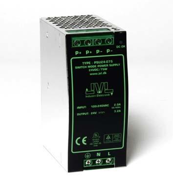 Power Supply PSU-075 SPECIFICATION MODEL PSU-075 DC VOLTAGE V RATED CURRENT.A CURRENT RANGE 0~.A RATED POWER 76.8W OUTPUT RIPPLE & NOISE (max.) Note. 50mVp-p VOLTAGE ADJ.