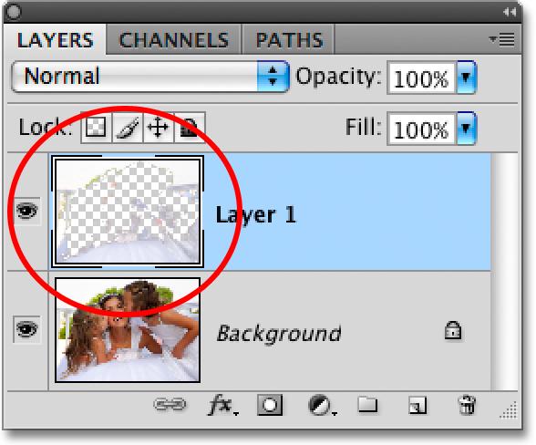 Normally, this would create a copy of the entire layer, but any time we have something on the layer selected, only the area inside the selection is copied.