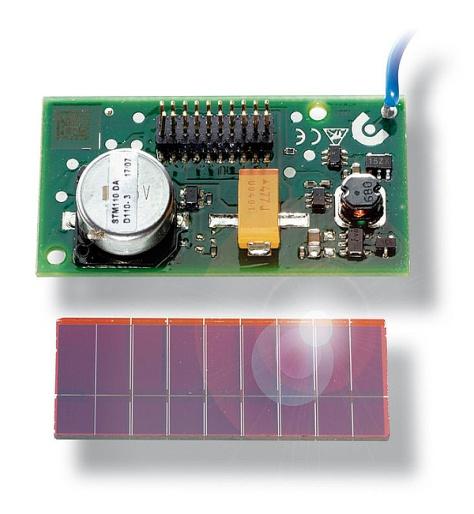 Light Energy - Solar Powered Radio Sensor Module Complete plug and play sensor system Small solar cell Energy storage Ultra-low-power timer Signal scanning and