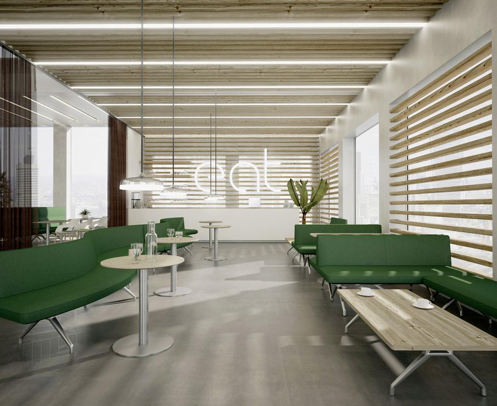 The range s diverse formats and features guarantee that the furniture can be used in lots of places in today s offices from lobbies, co-working spaces, and areas in the middle of rooms to meeting