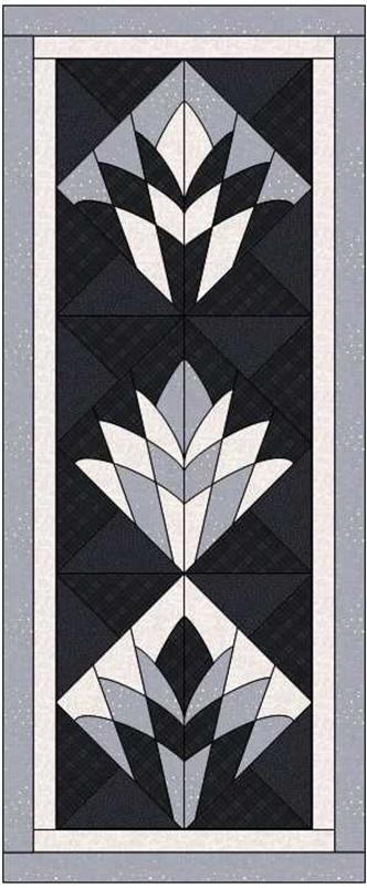 Trim to 53½" and sew to the sides of the quilt. Press towards the outer border. 6.