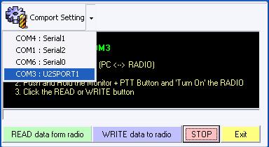 2.6 Program In this section have 2 operations: Read and Write. Read is the instruction to read data form radio for radio programming which setted in the first time.