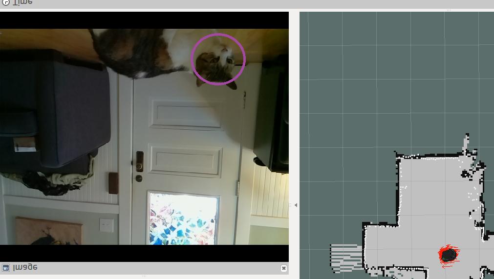 Computer Vision Using OpenCV, run the Find Cat app to enable Mini-Turty II to search the mapped area for the presence of a cat!