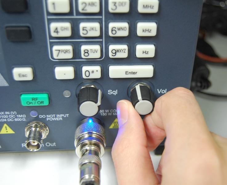 Figure 6-3. Adjust analyzer volume until about 4 khz deviation is measured. Dual-Band: This test is only performed for the lowest RX Test in the lowest frequency band.