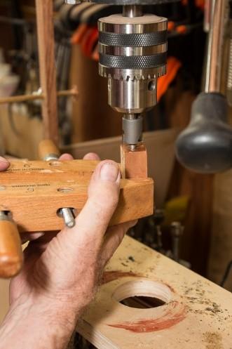 MILLING THE BLANK Hold the blank SECURELY [I use a wooden screw clamp] and use a barrel trimmer with the