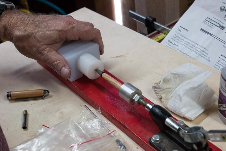 Assembling the Pen [continued] Pressing