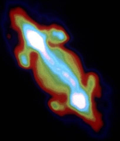Thesis target radio sources 31 Figure 2.10: A VLA image of Jupiter. Most of the radio emission is synchrotron radiation from electrons in Jupiter's magnetic field.