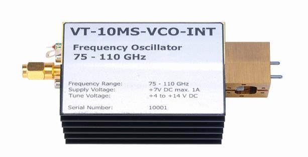 Frequency Sources VCO / PLO Based GHz VCO Output Power Typical Performance Frequency coverage: 50 - > 670 GHz Analog/Digital tuned VCO driven multiplier chains State of art power output Optional