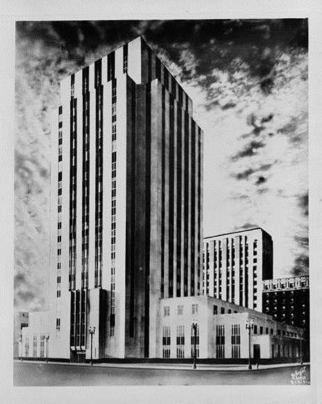 Copy of a drawing of the St. Paul City Hall-Ramsey County Courthouse. St. Paul, Minnesota.
