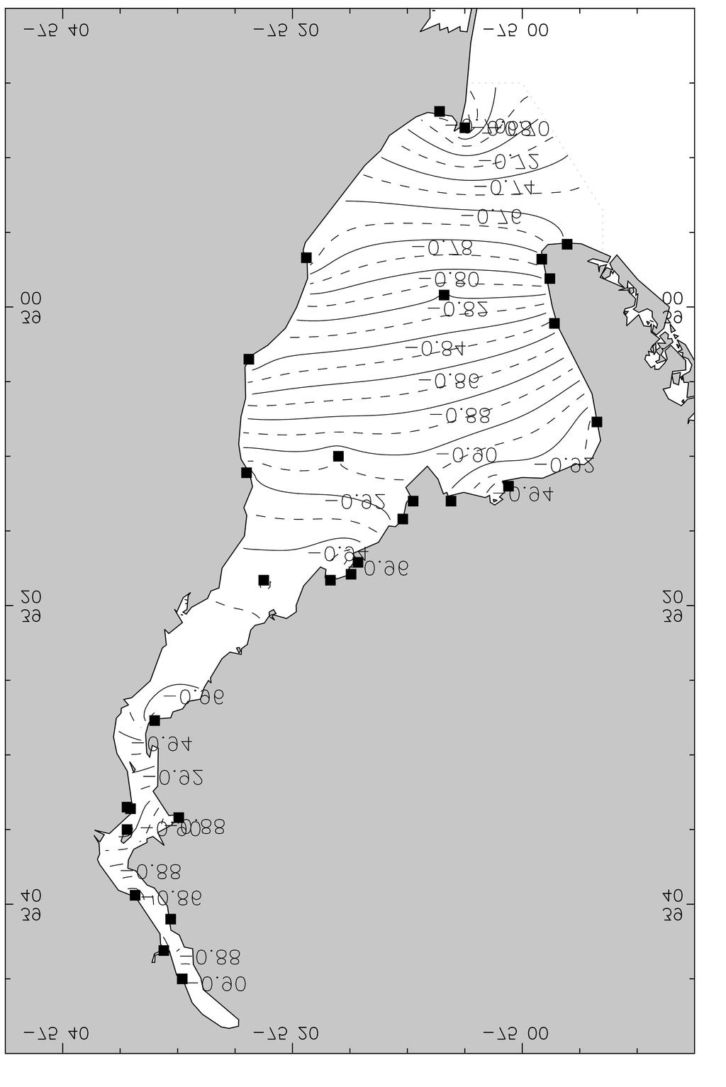 Center, was then used to select cells that represent water (Figure 4). Tidal data at 29 water level stations in Delaware and New Jersey were used (Figure 4).
