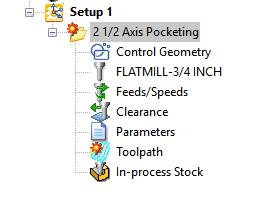 The picture below shows the assignment of features to be machined for a 2 ½ Axis Pocketing operation. SIMULATION ENHANCEMENTS 1.