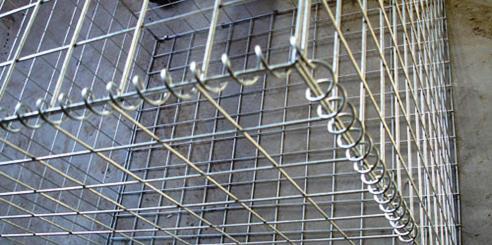 Welded Mesh Gabions Product Description welded mesh gabions consist of welded steel mesh panels assembled with helical connectors / hinges, and supplied as a collapsed flat package.