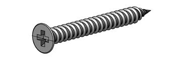 4452 555-000 Plate screw with countersunk Philips head 3.
