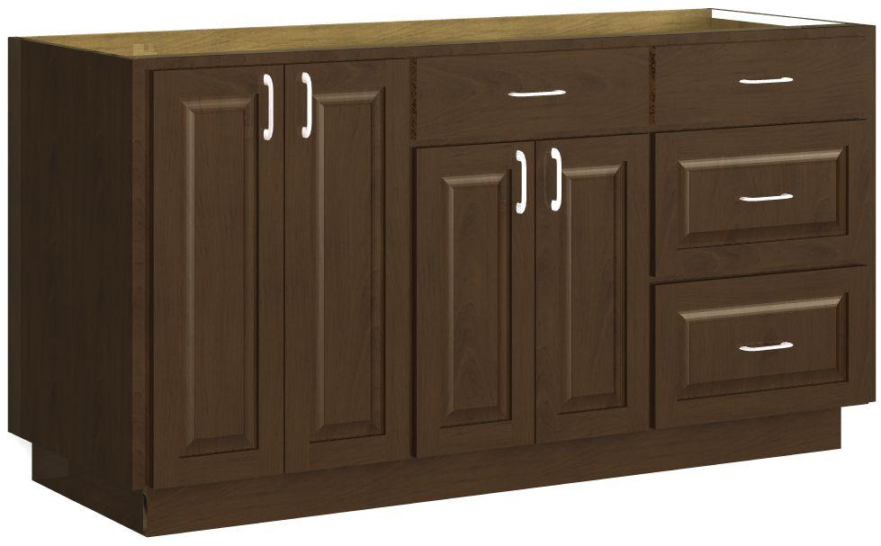 Face Frame Styles Standard 2 Stiles and Rails Doors and drawer fronts overlay the frame 11/16 on all sides.