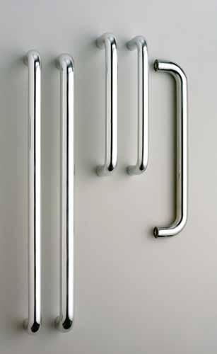 finish only Pull handles of 00mm centres meet the requirements of BS 800 Pull Handles Face Fixed A series of round bar pull handles complete with rose mounting for face fixing Supplied complete with