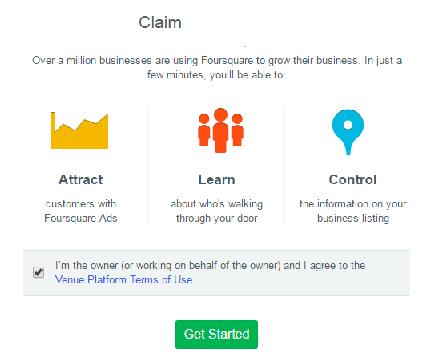 Step 7 - Claim your business to start enjoying all the benefits Foursquare has to offer.