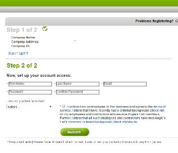 Step 4- Set up your account, check the confirmation box and Click Submit.
