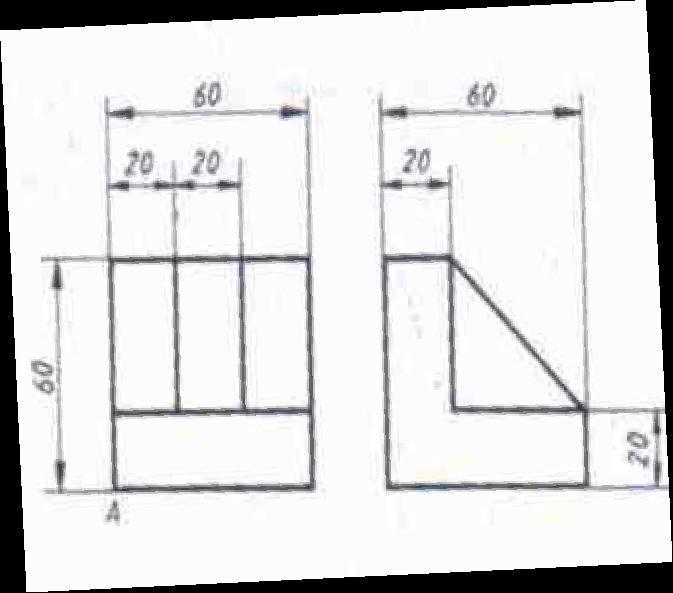 Fig-2 Fig-3 Fig-4 5. A Circular column of side 40mm and height 50mm is placed centrally on a square footing of side 100mm and thickness 25mm. Draw the Isometric projections of the combination 6.