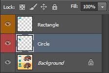 This time there shouldn t be a problem since you ve selected the layer that the circle is on. Look in the Palette and there will now be three layers.