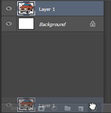 7) With the new image selected, delete the new layer by dragging it to the delete layer icon at the bottom of the layers palette.
