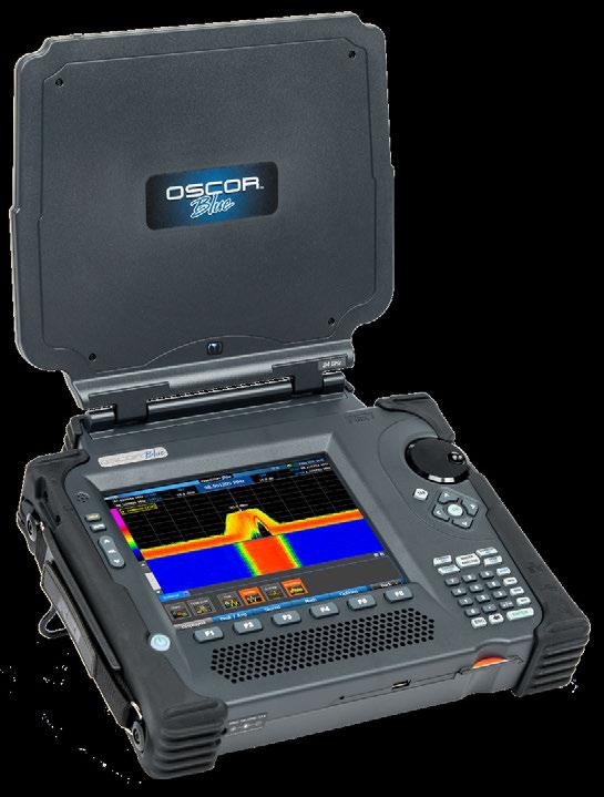 Specifications shown are for 24 GHz model The OSCOR Blue is a portable spectrum analyzer with a rapid sweep speed and functionality suited for detecting unknown, illegal, disruptive, and