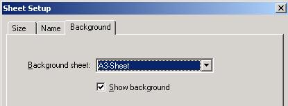 To set to A3 both the sheet size and the background must be set to A3. This can be done using sheet setup. Select File Sheet setup.