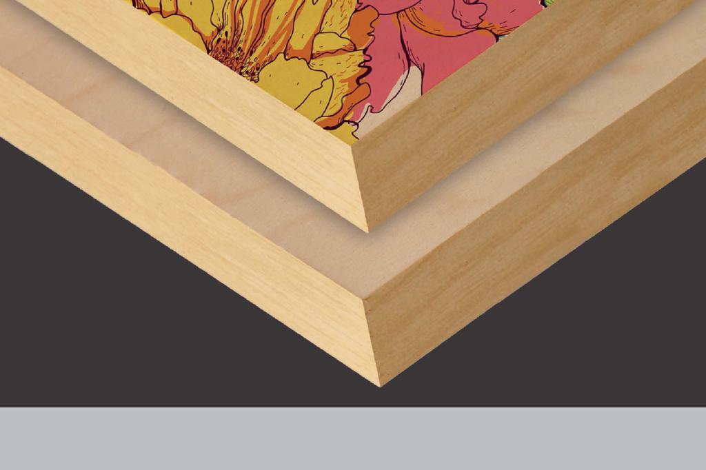 Natural Wood Prints The low gloss coating and wood grainof natural wood prints