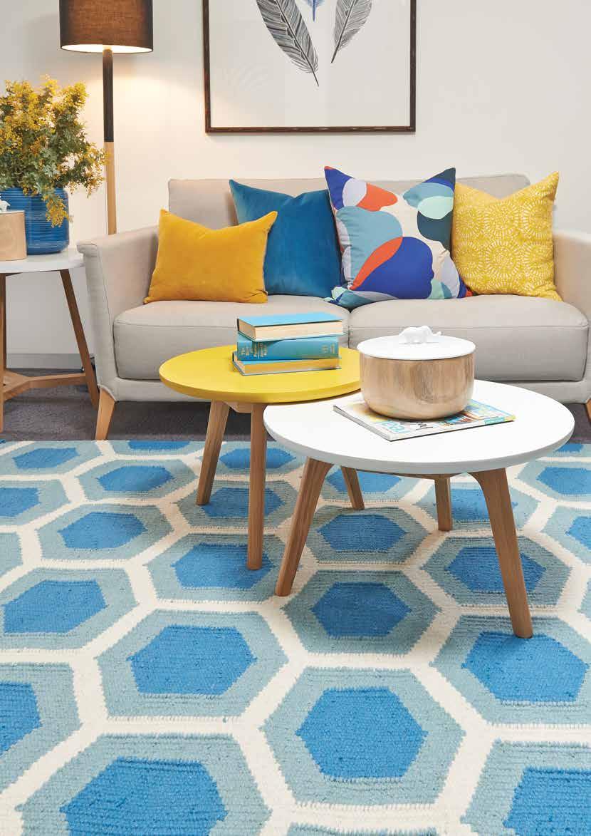 colour & pattern Interior decorating has moved well beyond wall art, so start to think of your rug as a canvas on your floor.