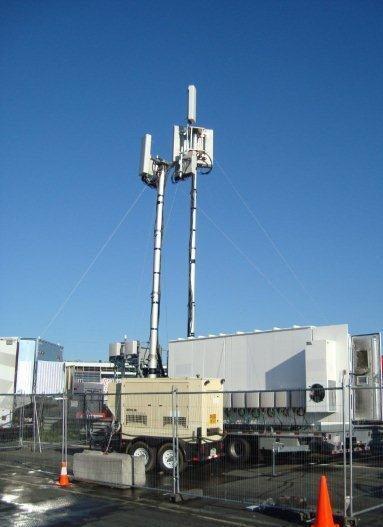 Typically portable cellular sites are trailer or light-truck based and are designed for deployment periods of a few days to several months of autonomous operation when equipped with electric