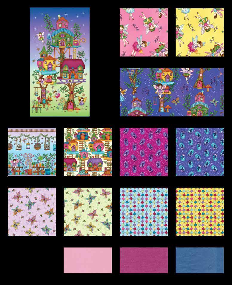 STUIO e PROTS Page 2 of 7 Fabrics in the ollection Allover Fairy - Pink 59-22 Allover Fairy - Yellow 59- anner