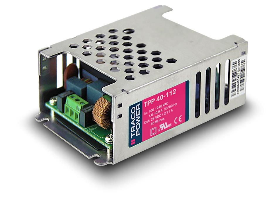 , Features High power density 40 W power supply (enclosed / open frame) 2 x MOPP Medical safety according to AAMI/ANSI ES 60601-1:2005(R) and IEC/EN 60601-1 3rd edition Ready to meet ErP directive, <
