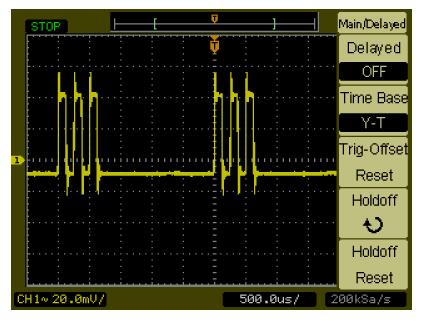 Oscilloscope (32) Horizontal controls MSO-X 3012T The Trig-Offset button allows you to relocate the center of the track displayed on the screen.