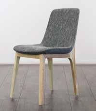 Upholstered dining chair in textured