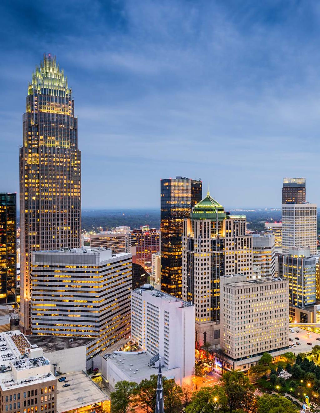 GROWTH IN CHARLOTTE Charlotte is the 17th largest U.S. city with a population of 809,958, making it the largest city in North Carolina. Of the major metro centers in the Southeast, Charlotte has 7.